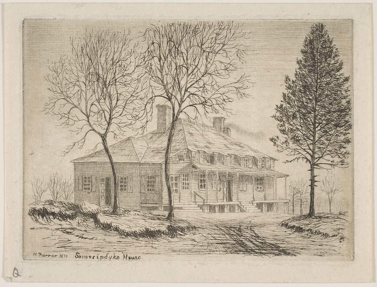 Somerindyck House, Bloomingdale Road, from "Scenes of Old New York", Henry Farrer (American, London 1844–1903 New York), Etching 