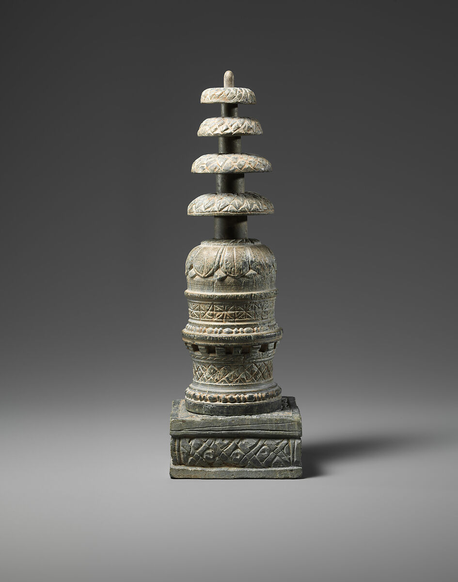 Reliquary in the Form of a Miniature Stupa, Schist, Pakistan (ancient region of Gandhara)