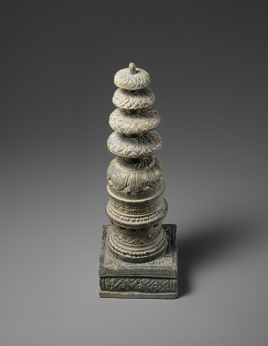 Reliquary in the Form of a Miniature Stupa, Schist, Pakistan (ancient region of Gandhara)