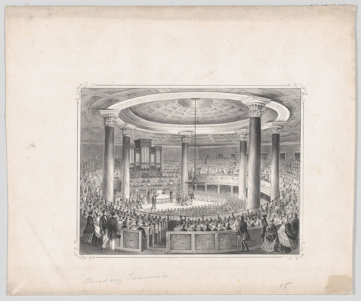 The Broadway Tabernacle, New York, in Anniversary Week, Printed by Snyder, Black &amp; Sturn (New York), Lithograph 