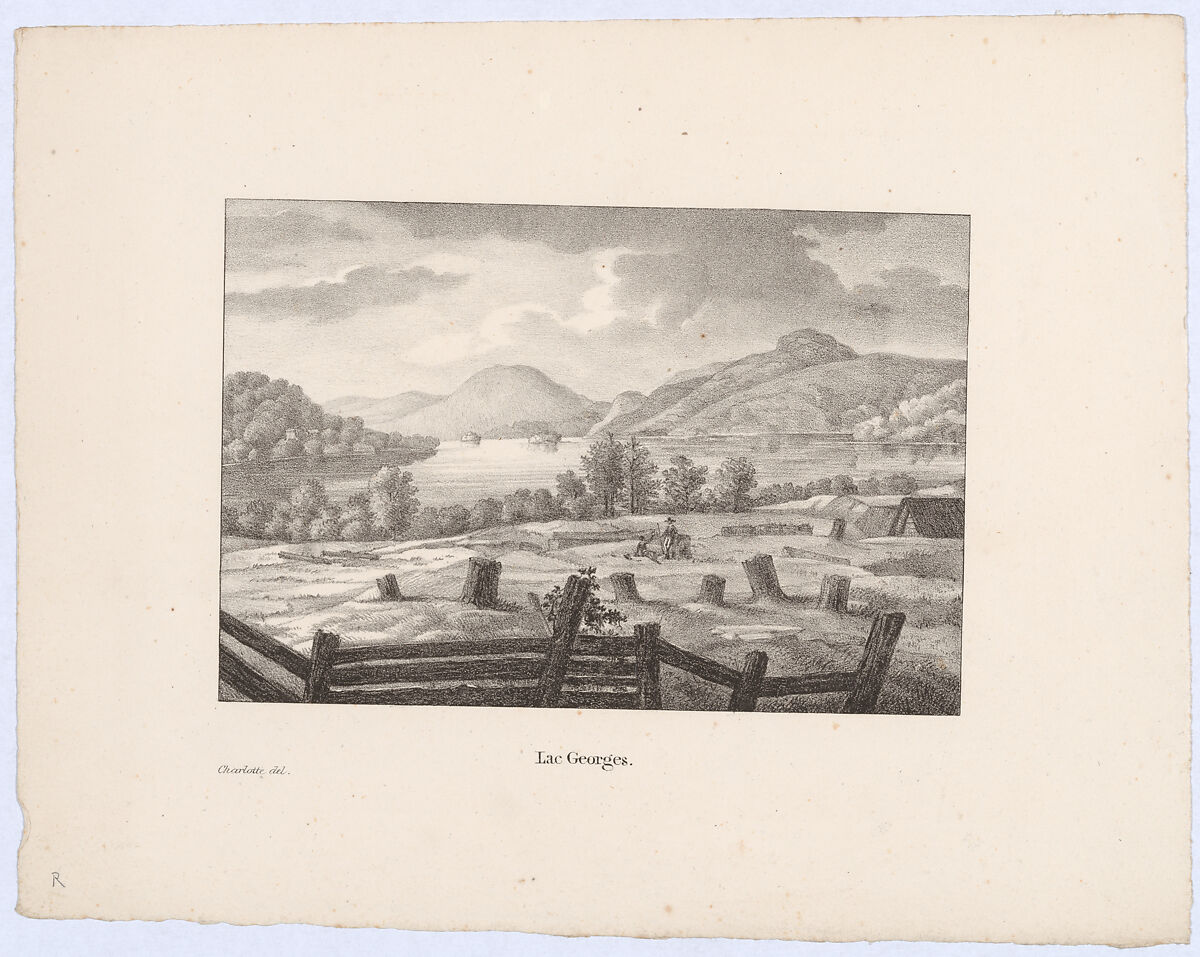 Lac Georges, Charlotte Bonaparte (French, Mortefontaine 1802–1839 Sarzana), Lithograph 