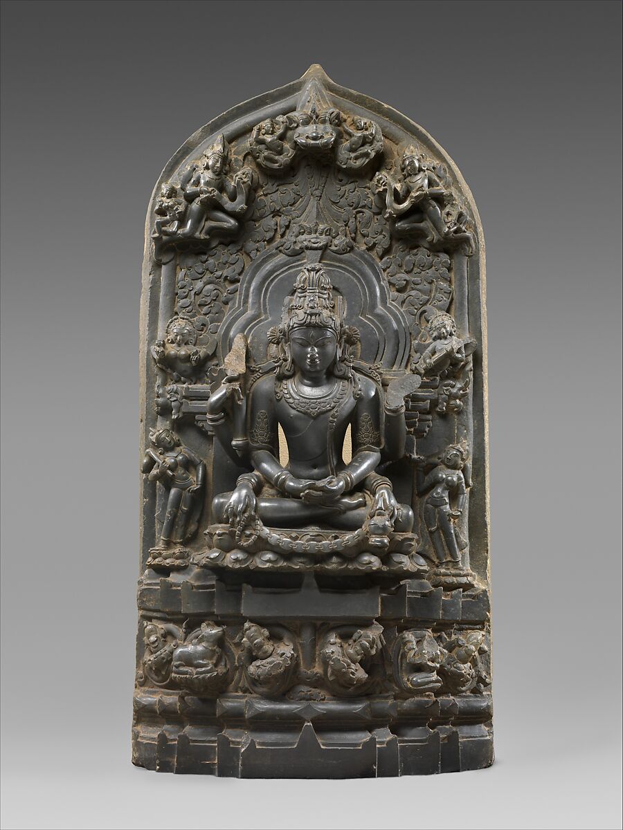 Shiva as Mrityunjaya, the Conquerer of Death, Black stone, Bangladesh or India (Bengal)