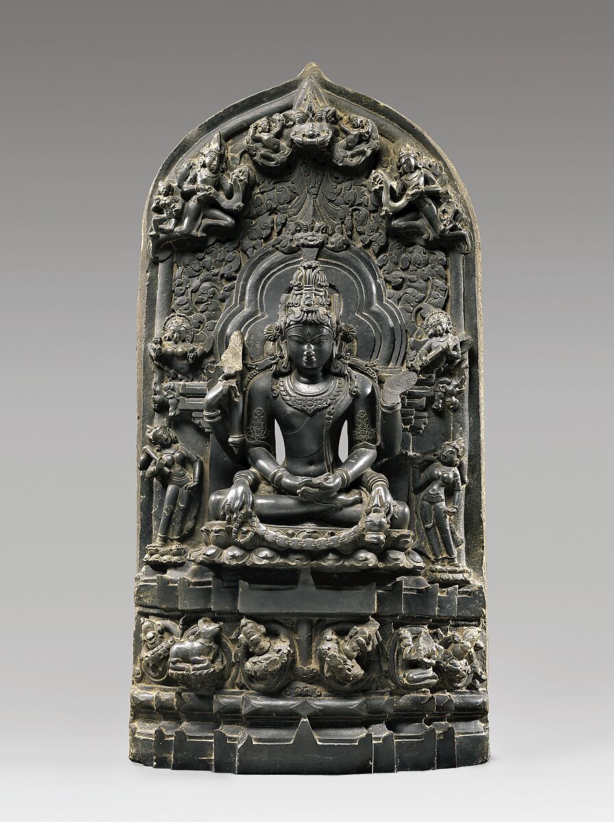 Shiva as Mrityunjaya, the Conquerer of Death, Black stone, Bangladesh or India (Bengal)