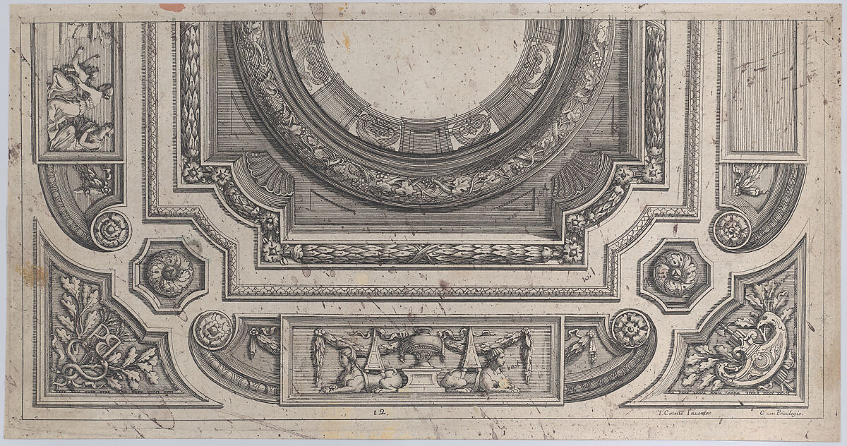 Composite Order, elevation, Jean Cotelle (French, Paris 1642–1708 Villiers-sur-Marne), Engraving 