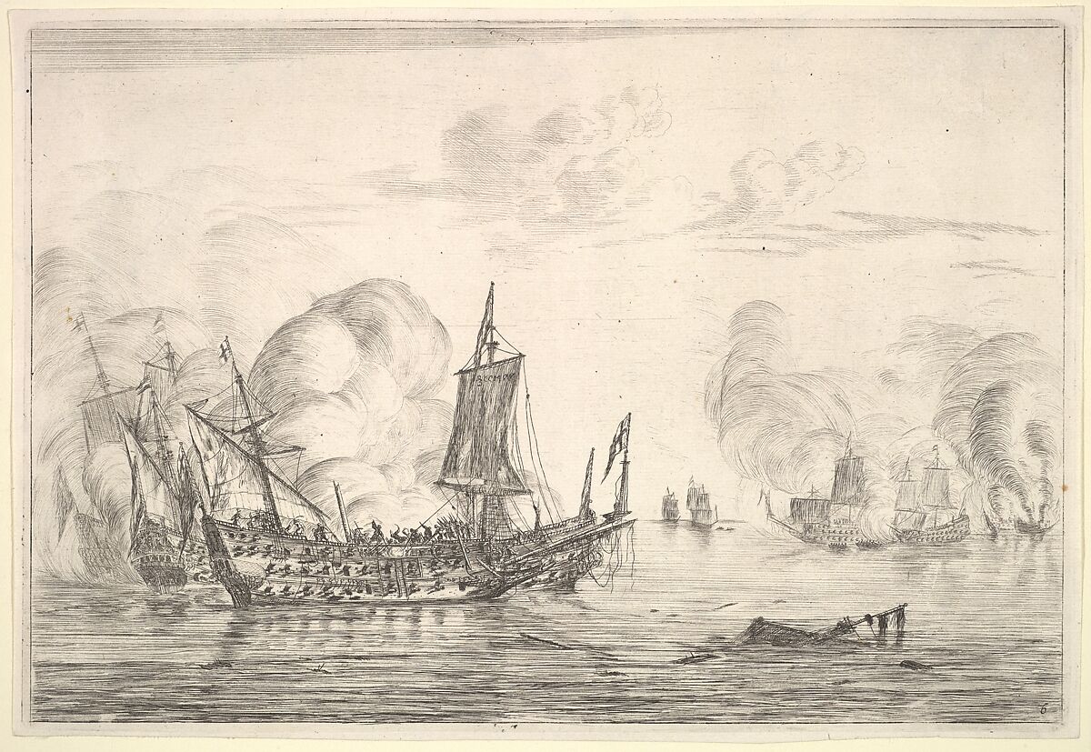 The Final of a Naval Battle, Reinier Nooms, called Zeeman (Dutch, Amsterdam ca. 1623–1664 Amsterdam), Etching; state II 