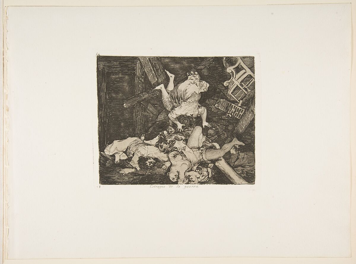 Plate 30 from "The Disasters of War" (Los Desastres de la Guerra): 'Ravages of war' (Estragos de la guerra), Goya (Francisco de Goya y Lucientes) (Spanish, Fuendetodos 1746–1828 Bordeaux), Etching, drypoint, burin, burnisher 