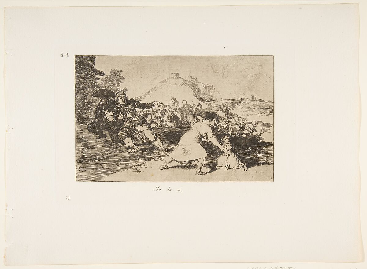 Plate 44 from "The Disasters of War" (Los Desastres de la Guerra): I saw it (Yo lo vi), Goya (Francisco de Goya y Lucientes) (Spanish, Fuendetodos 1746–1828 Bordeaux), Etching, drypoint, burin 