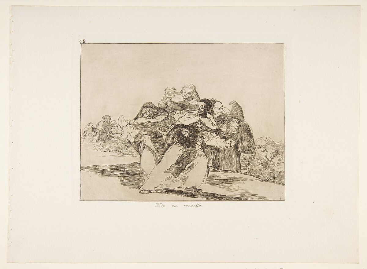 Plate 42 from "The Disasters of War" (Los Desastres de la Guerra): 'Everything is topsy-turvey' (Todo va revuelto), Goya (Francisco de Goya y Lucientes) (Spanish, Fuendetodos 1746–1828 Bordeaux), Etching, burin 
