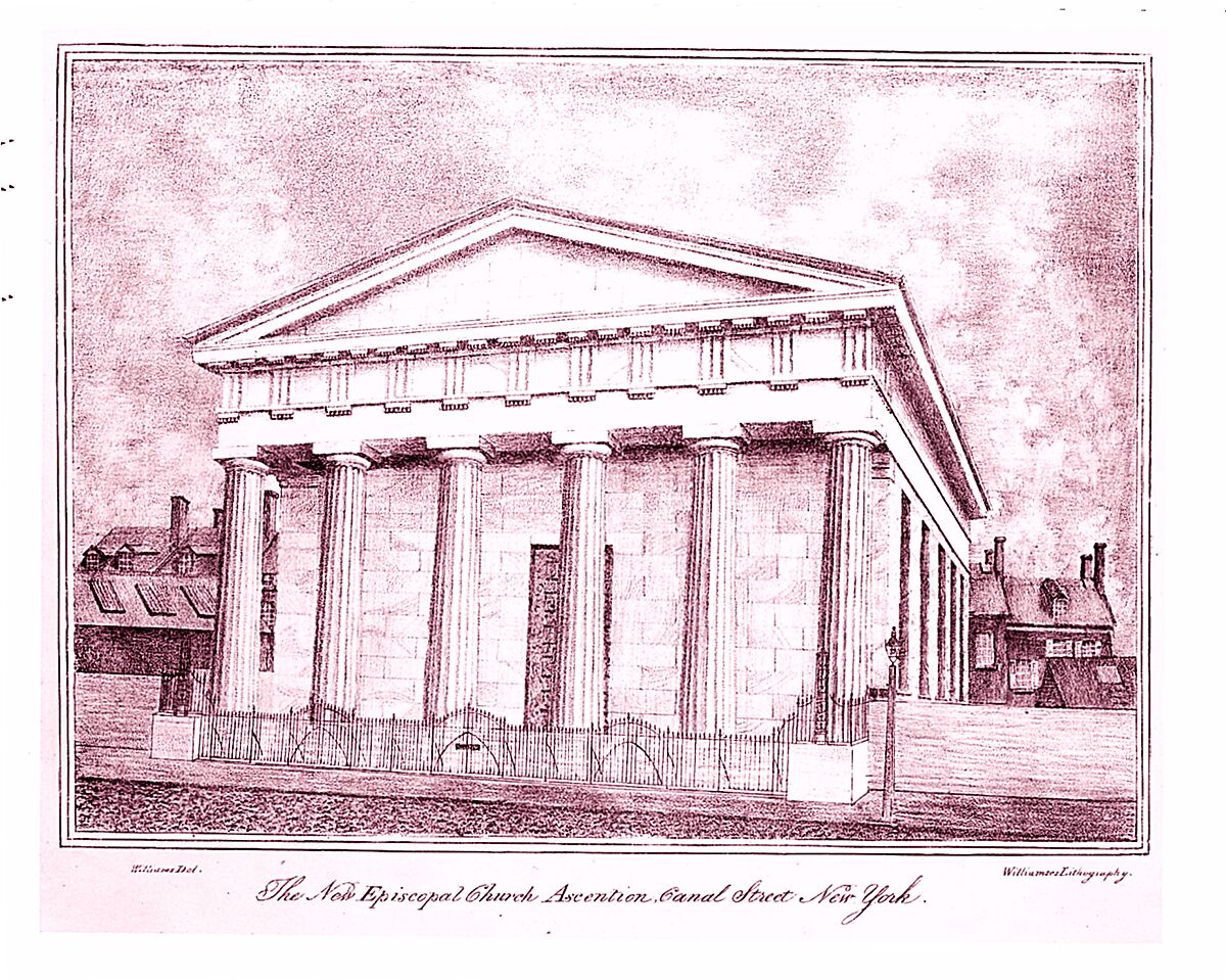 Church of the Ascension, Canal Street, New York, Michael Williams (American, active New York, mid-19th century), Lithograph 