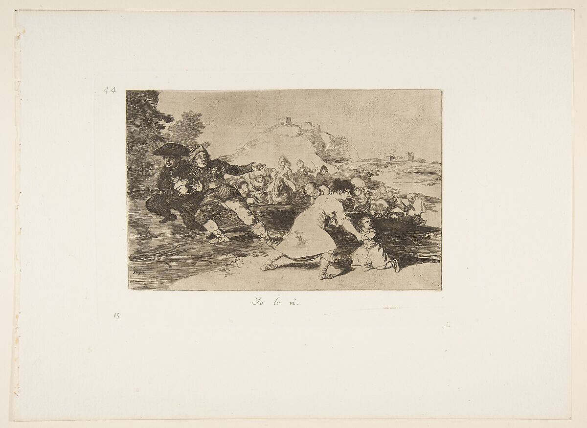 Plate 44 from "The Disasters of War" (Los Desastres de la Guerra): 'I saw it' (Yo lo vi), Goya (Francisco de Goya y Lucientes) (Spanish, Fuendetodos 1746–1828 Bordeaux), Etching, drypoint, burin 