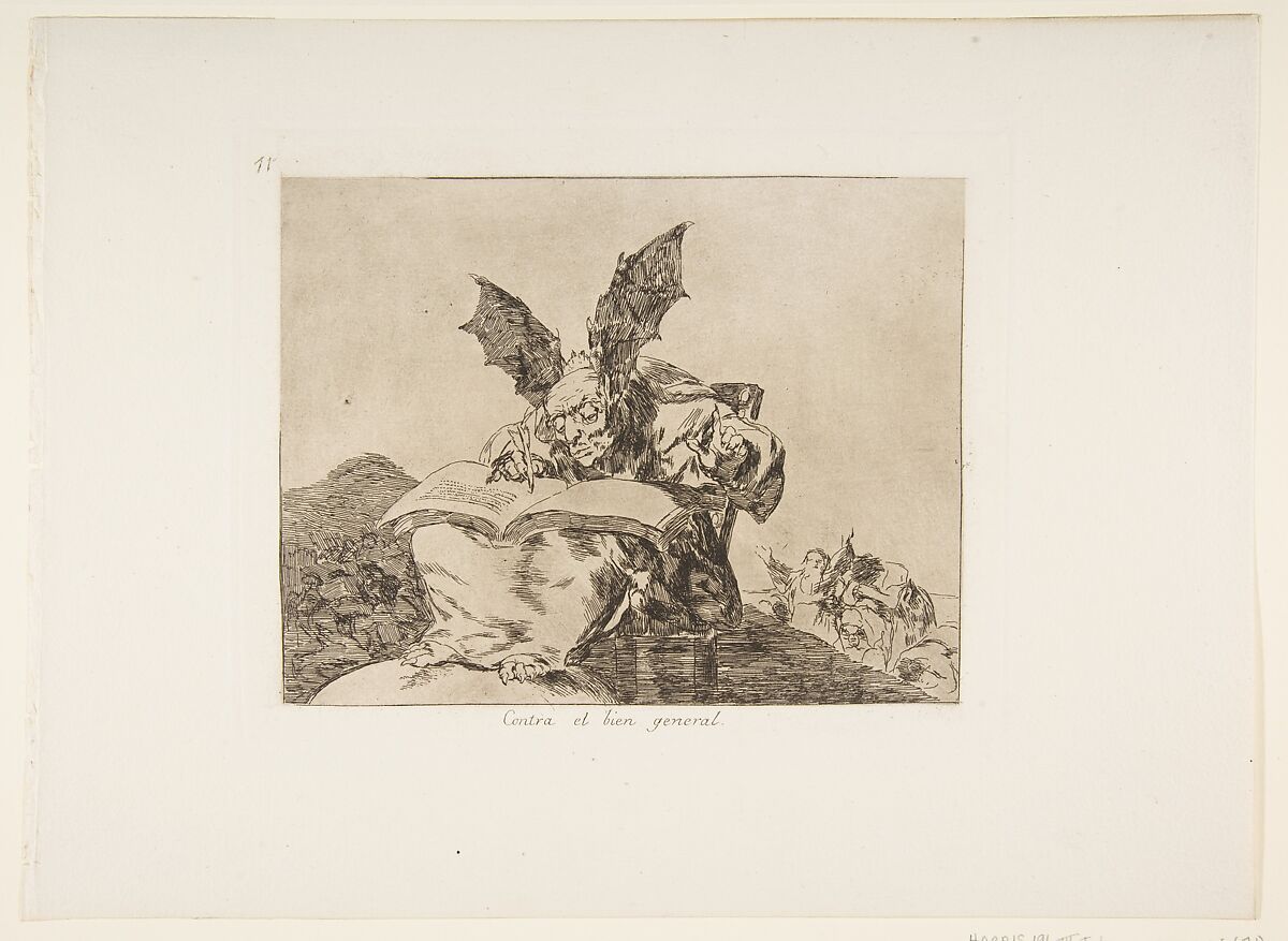 Plate 71 from "The Disasters of War" (Los Desastres de la Guerra): 'Against the common good' (Contra el bien general), Goya (Francisco de Goya y Lucientes) (Spanish, Fuendetodos 1746–1828 Bordeaux), Etching, burnisher 