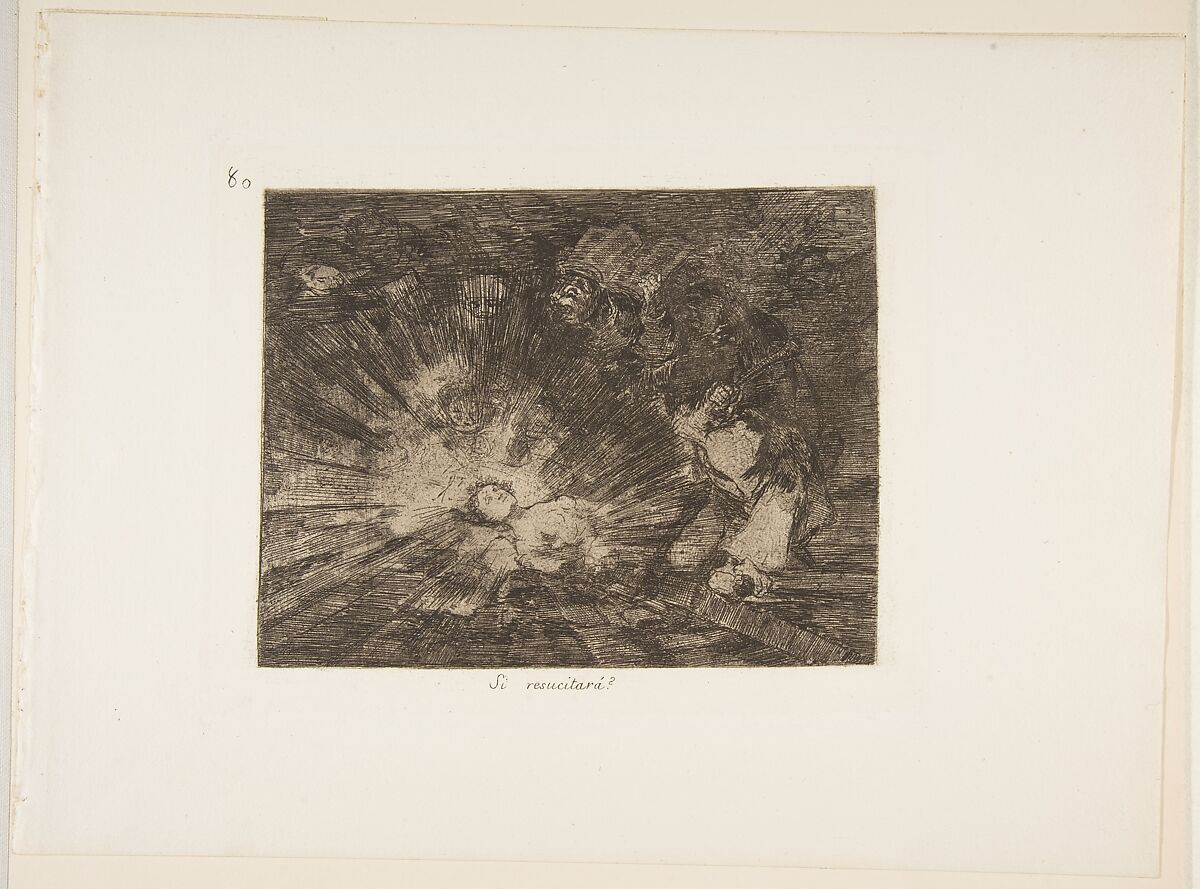 Plate 80 from "The Disasters of War" (Los Desastres de la Guerra): 'Will she rise again?' (Si resucitará?), Goya (Francisco de Goya y Lucientes) (Spanish, Fuendetodos 1746–1828 Bordeaux), Etching, burnisher 