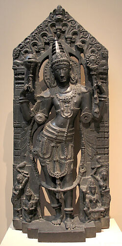 Vishnu with His Mount, Garuda, His Consort, Lakshmi, and Attendants