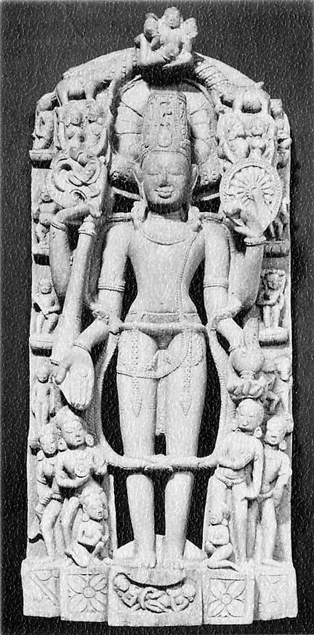 Standing Vishnu and His Avatars, Sandstone, India 