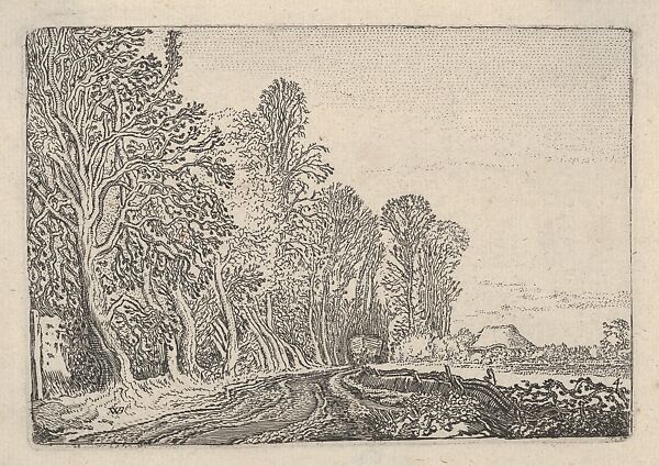 The Road at the Edge of the Forest, from Verscheyden Landtschapjes (Various Little Landscapes), Plate 4