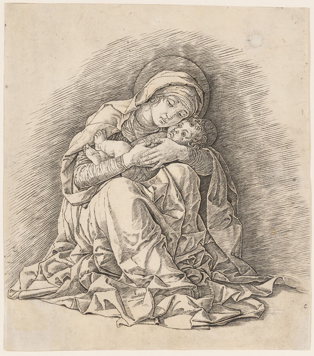 The Virgin and Child, Andrea Mantegna (Italian, Isola di Carturo 1430/31–1506 Mantua), Engraving