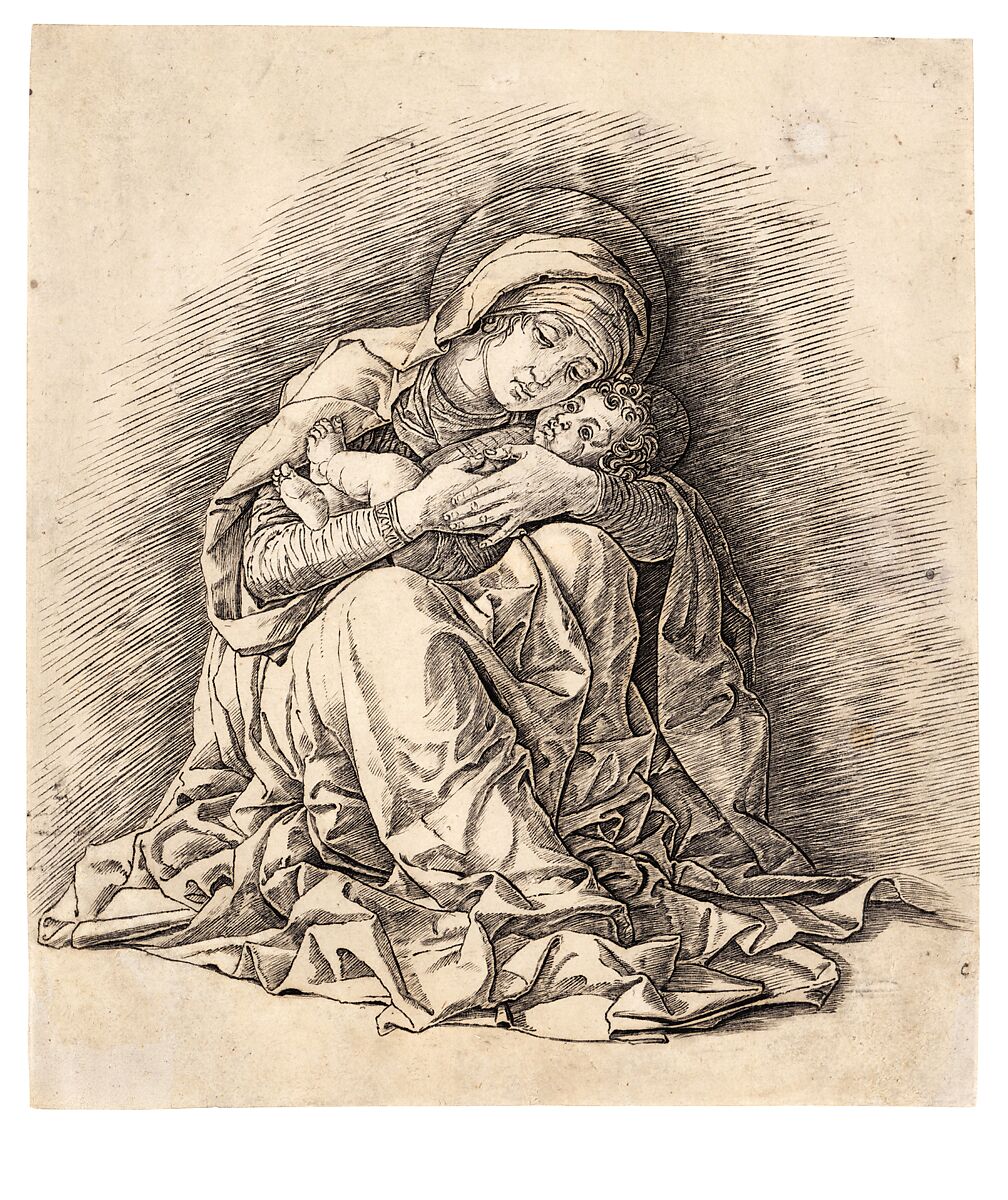 The Virgin and Child, Andrea Mantegna (Italian, Isola di Carturo 1430/31–1506 Mantua), Engraving