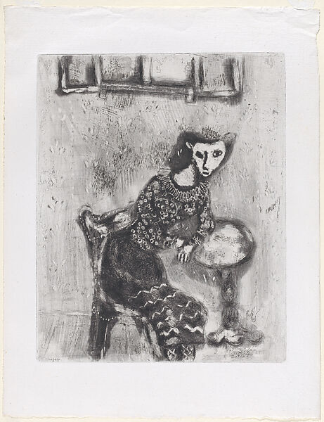 Cat Metamorphosized into a Woman, Marc Chagall (French, Vitebsk 1887–1985 Saint-Paul-de-Vence), Etching and drypoint 