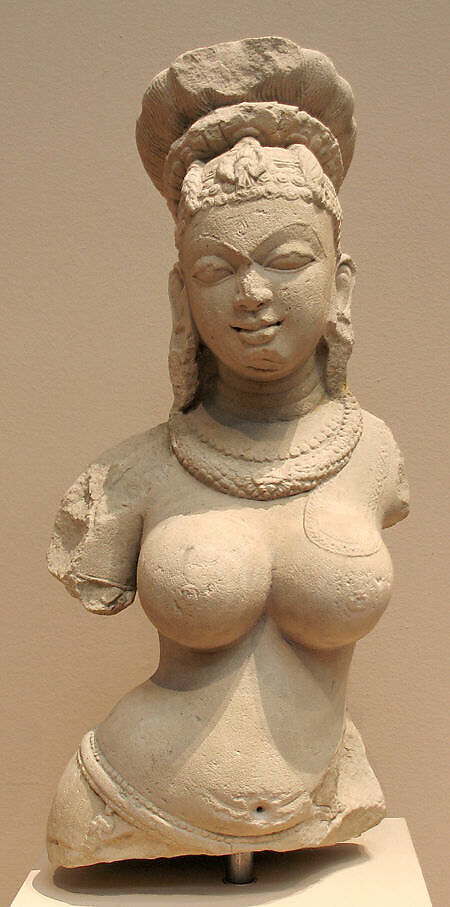 Bust of a Female Deity, Stone, India (Madhya Pradesh, Gwalior) 