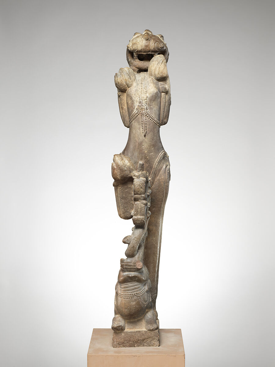 Rearing Lion (Vyala), Stone, India