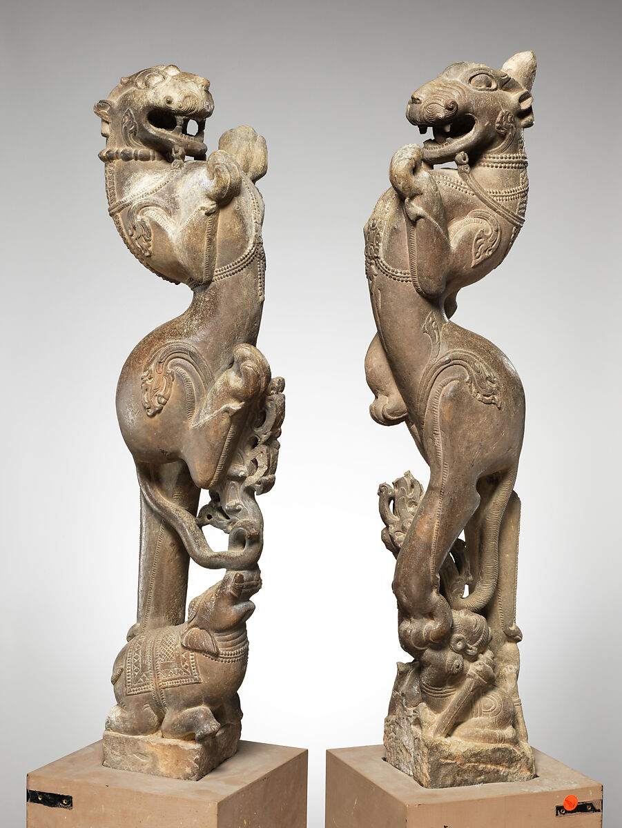 Rearing Lion (Vyala), Stone, India