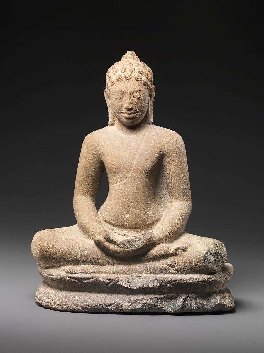 Seated Buddha, Sandstone, Vietnam 