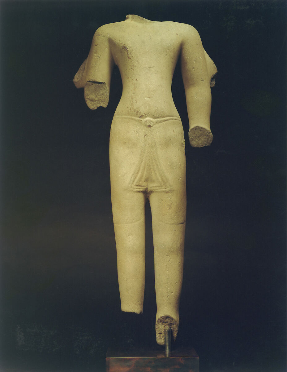 Standing Four-Armed Male Deity, Stone, Cambodia 