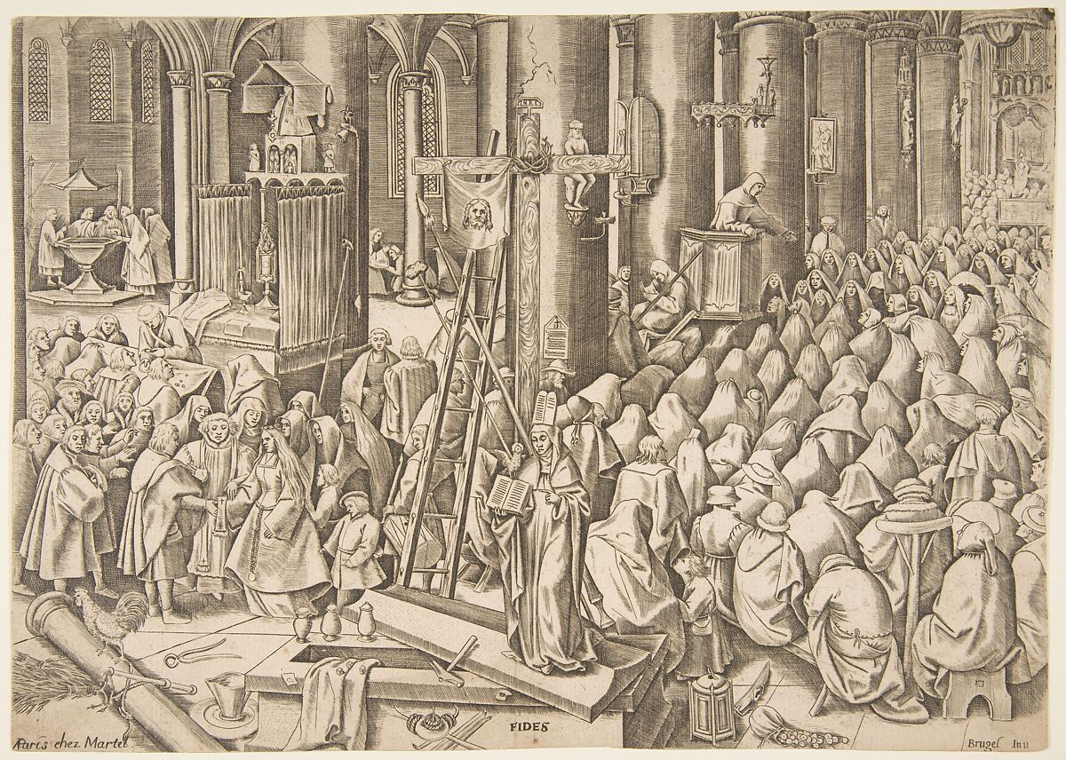 Faith (Fides) from The Virtues, Philips Galle (Netherlandish, Haarlem 1537–1612 Antwerp), Engraving; second state of two 