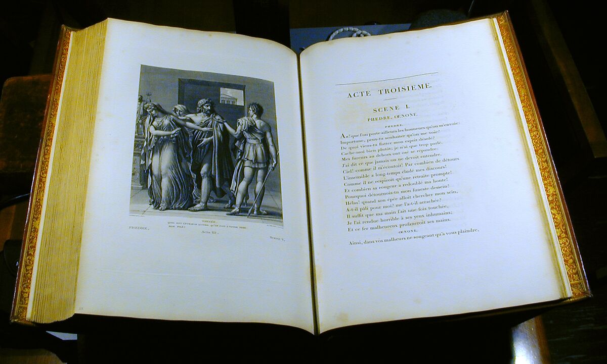 Oeuvres de Jean Racine, Jean Racine (French, baptized 1639–1699 Paris), Printed book with engraved illustrations