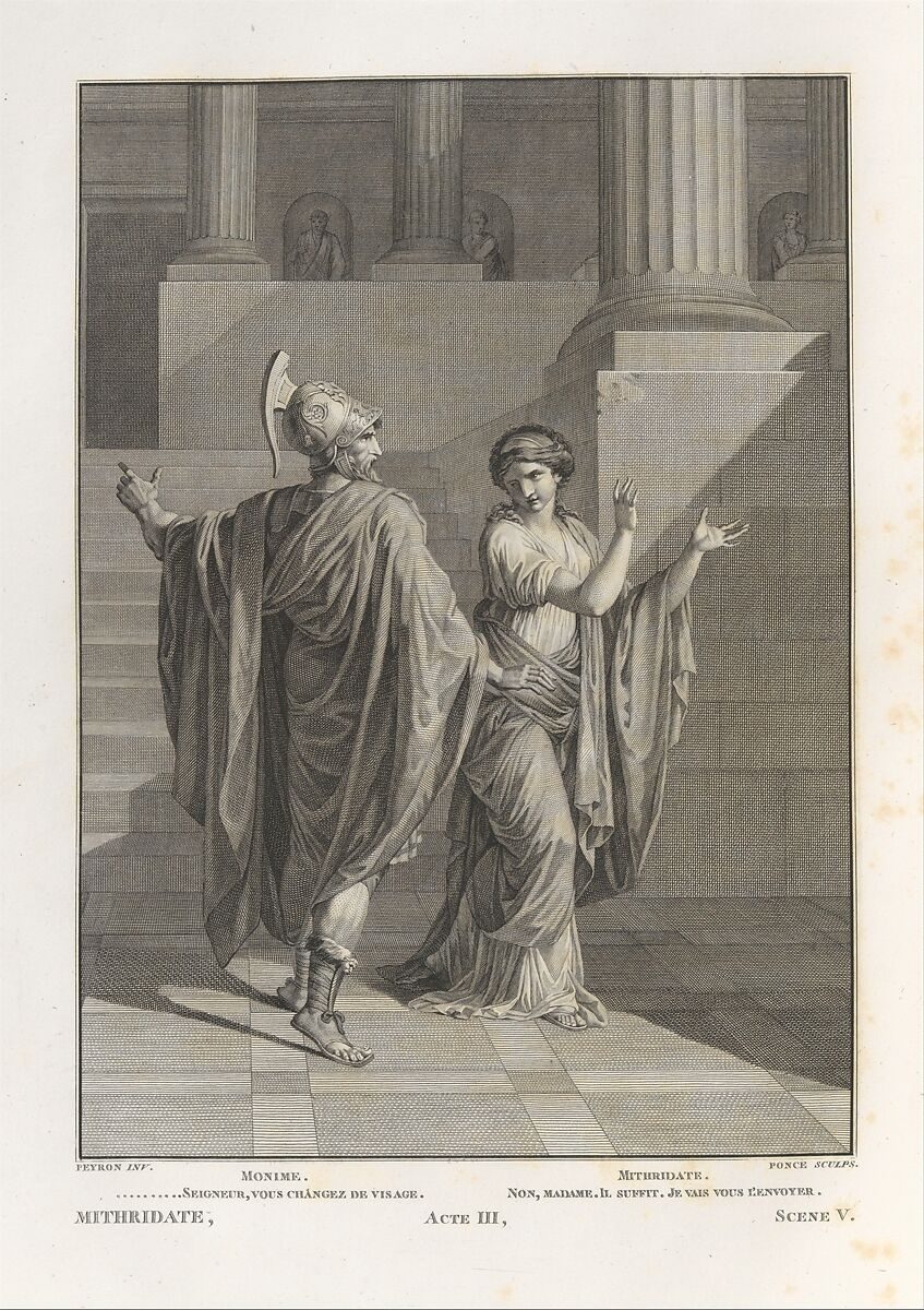 Oeuvres de Jean Racine, Jean Racine (French, baptized 1639–1699 Paris), Printed book with engraved illustrations