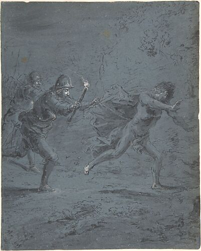 Night scene with soldiers chasing a fugitive (Mark XIV, 5-52)