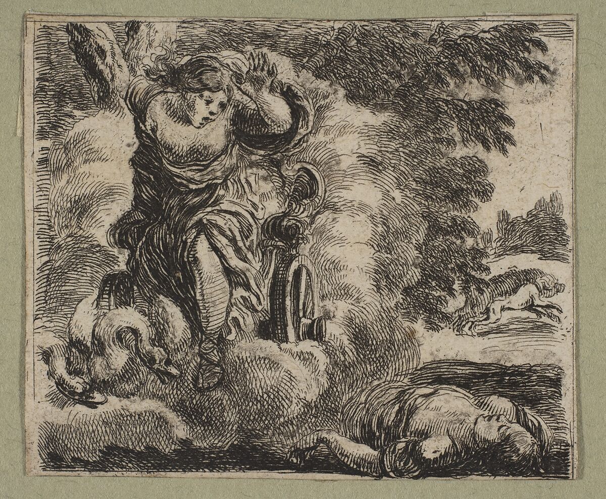 Venus et Adonis, Etched by Stefano della Bella (Italian, Florence 1610–1664 Florence), Etching, state i 
