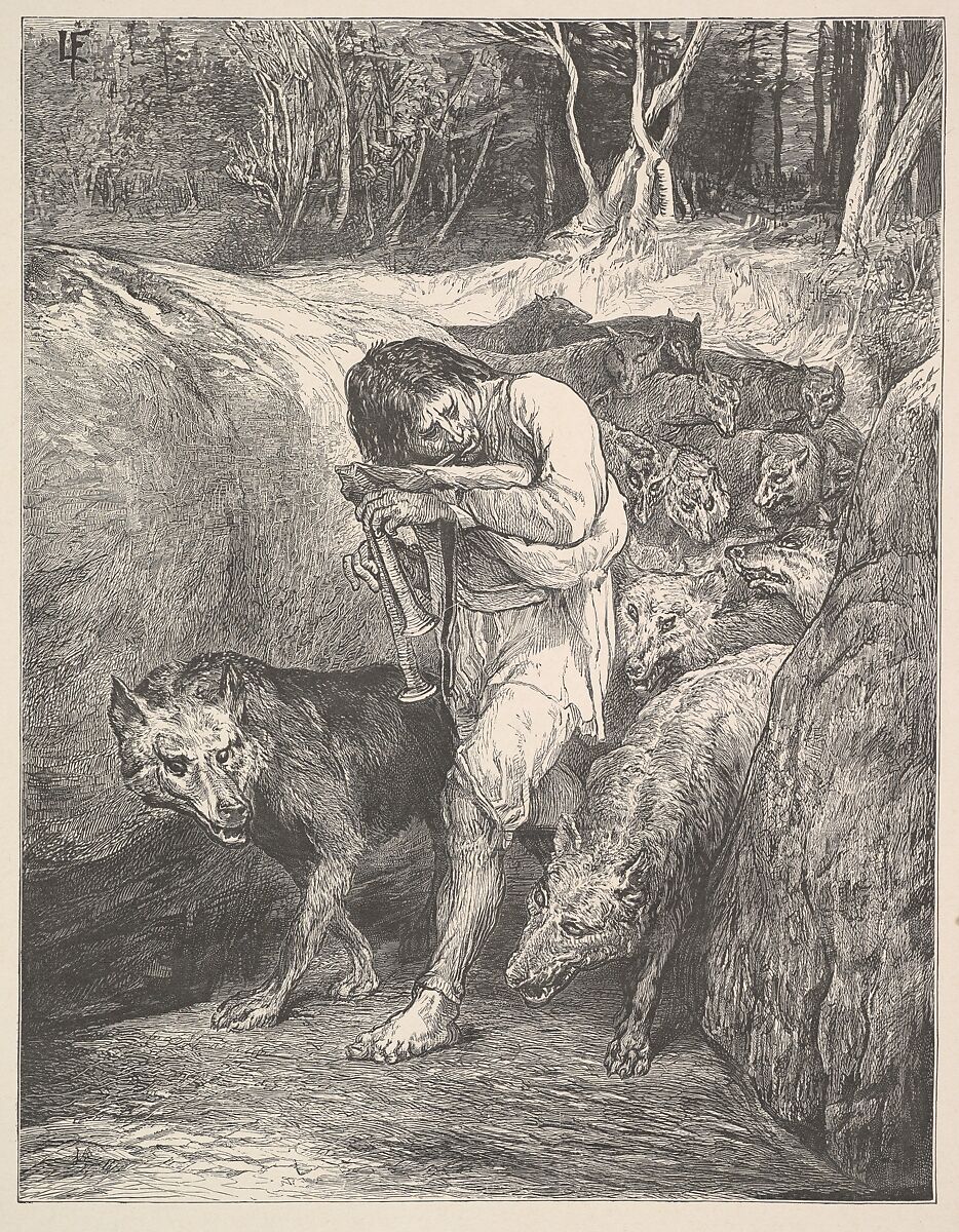 The Wolf-Charmer, After John La Farge (American, New York 1835–1910 Providence, Rhode Island), Wood engraving 