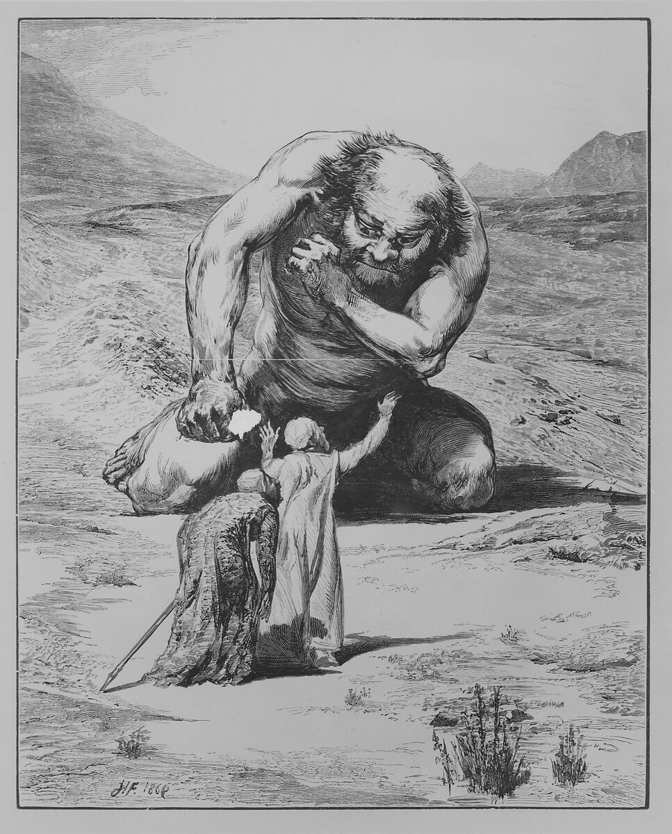 The Travelers and the Giant, After John La Farge (American, New York 1835–1910 Providence, Rhode Island), Wood engraving