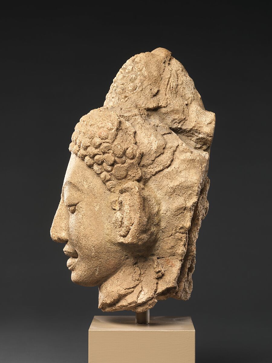 Head of Buddha, Stucco, Thailand (Ratchaburi Province)