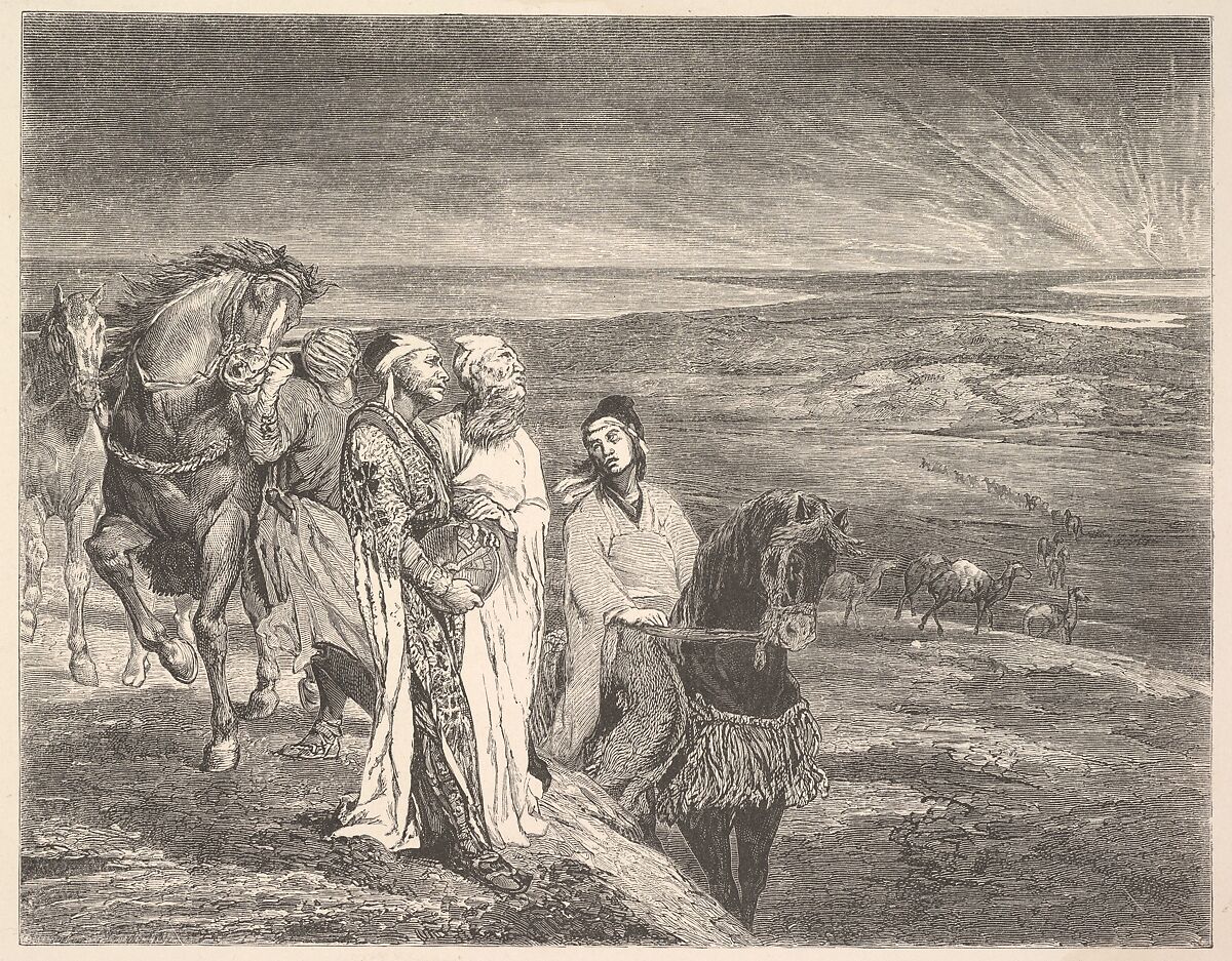 The Wise Men out of the East, John La Farge (American, New York 1835–1910 Providence, Rhode Island), Wood engraving 