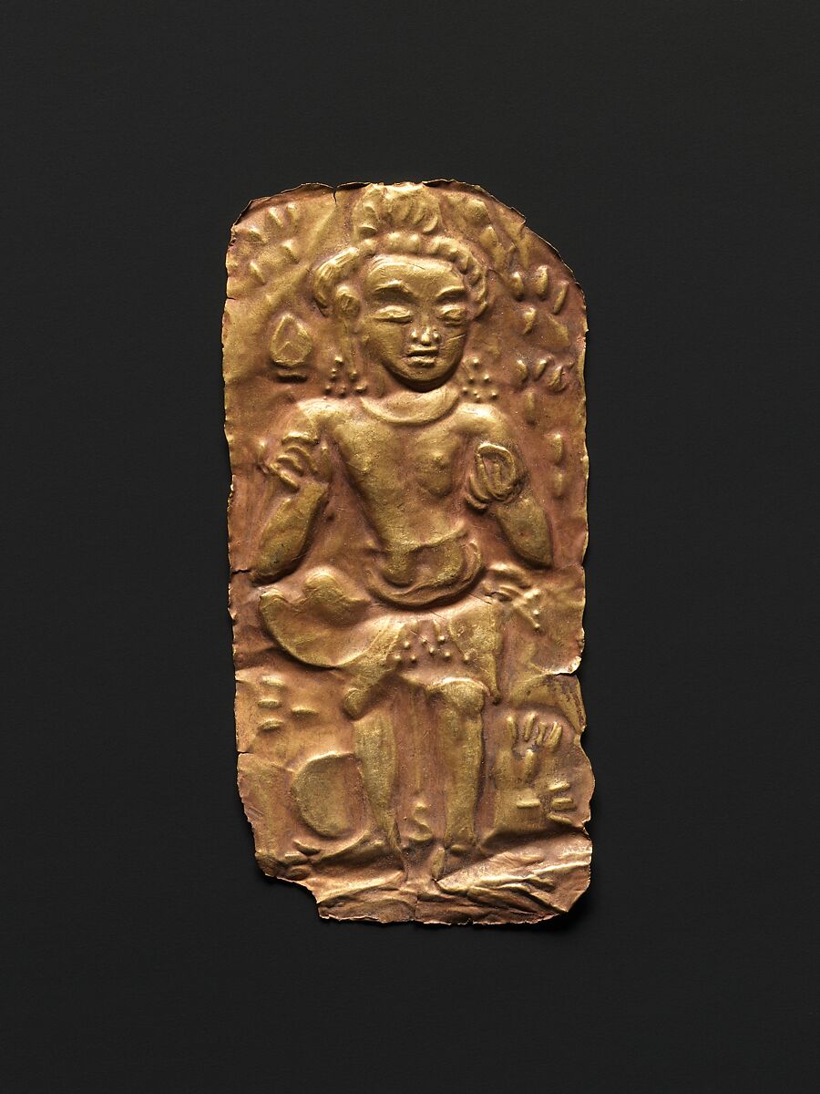 Standing Bodhisattva, Gold sheet, Thailand 