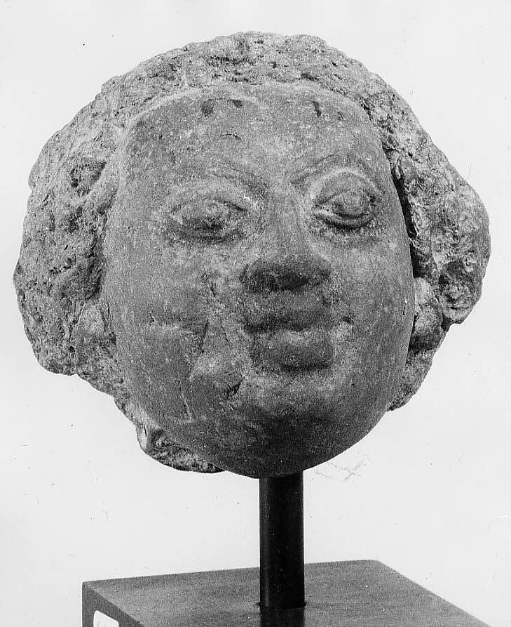 Head of a Male Figure, Terracotta, India (probably Uttar Pradesh) 