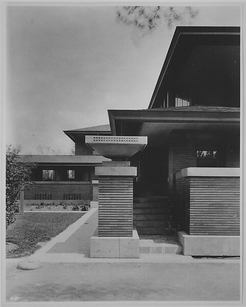 Darwin D. Martin Residence, service entrance from driveway, Frank Lloyd Wright  American, Platinum print