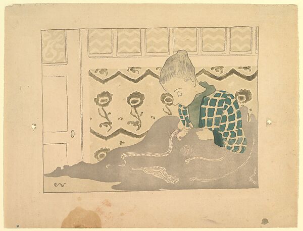 The Seamstress, Edouard Vuillard (French, Cuiseaux 1868–1940 La Baule), Color lithograph, wood engraving, and woodcut 