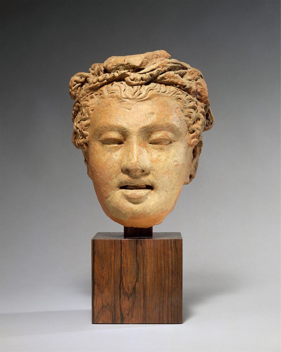 Head of a Male, Terracotta, Pakistan (ancient region of Gandhara)