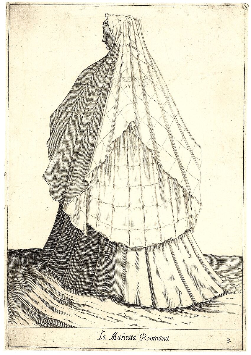 La Maritata Romana (Matron), Attributed to Pietro Bertelli (Italian, active Padua, ca. 1571–1621), Engraving