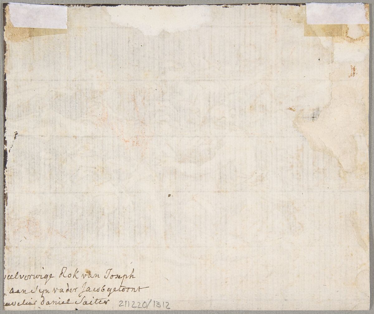 Jacob Gives Joseph a Coat of Many Colors, Daniel Seiter (Austrian, Vienna 1647–1705 Turin), Pen and brown ink, brush and gray wash, over a sketch in black chalk