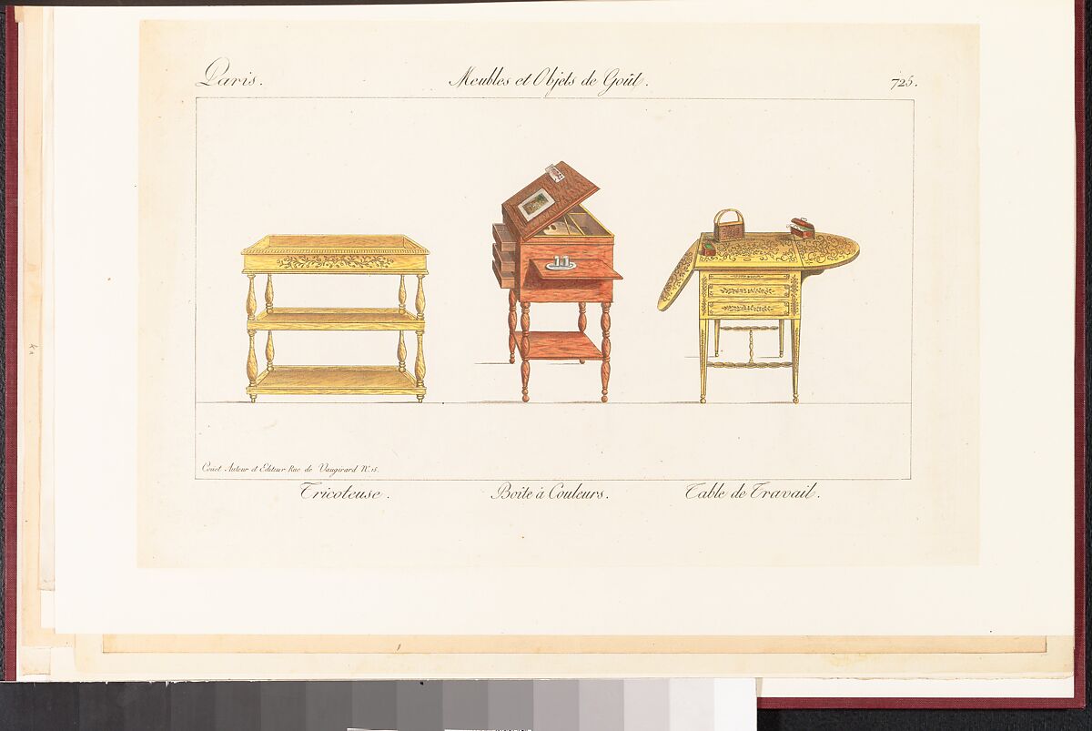 Meubles et Objets de Goût, Edited by Pierre de La Mésangère (French, Pontigné 1761–1831 Paris), Engraving, hand-colored 