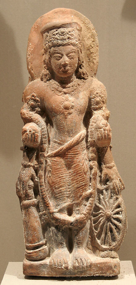 Standing Four-Armed Vishnu, Terracotta, India (Uttar Pradesh)