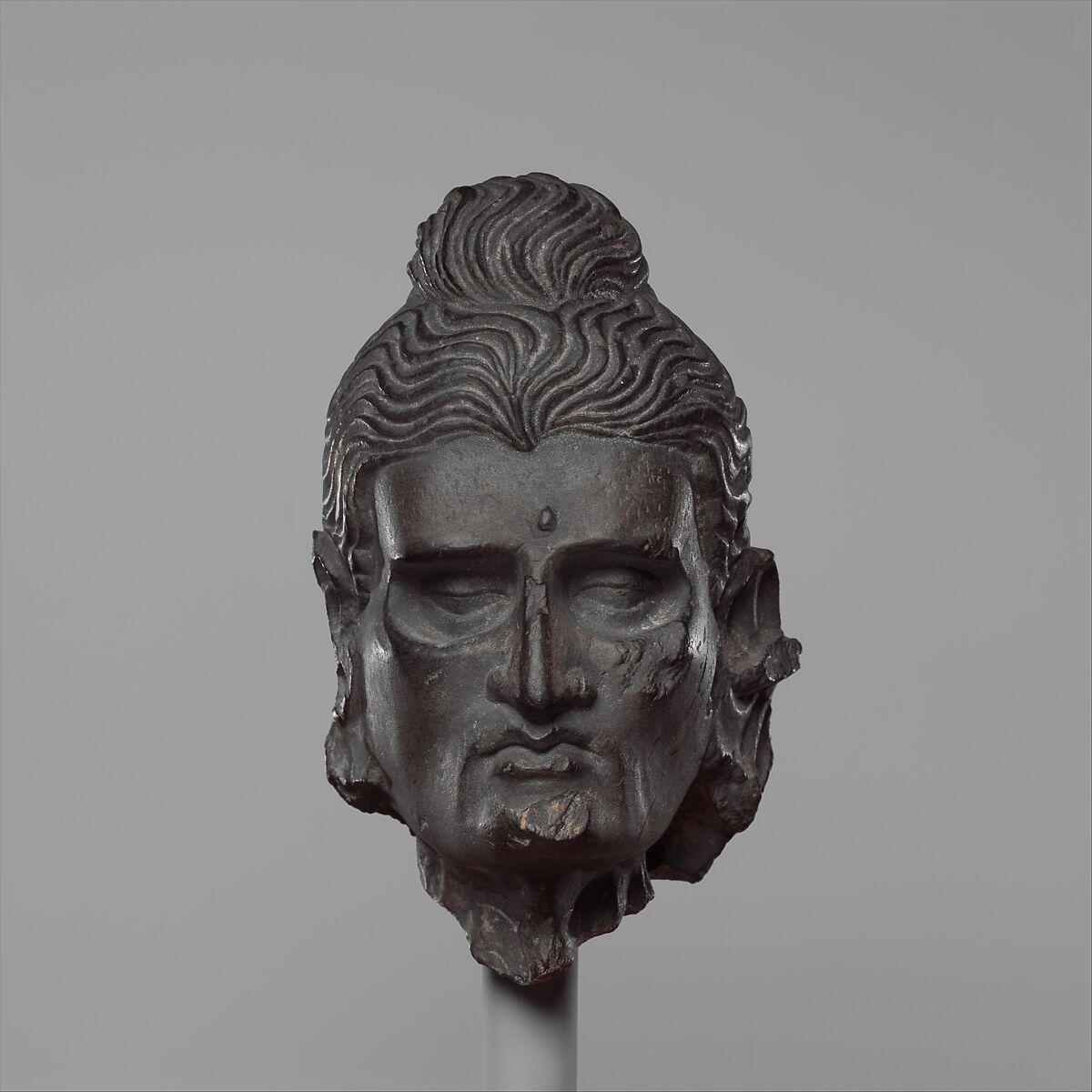 Head of the Fasting Siddhartha, Schist, Pakistan (ancient region of Gandhara) 