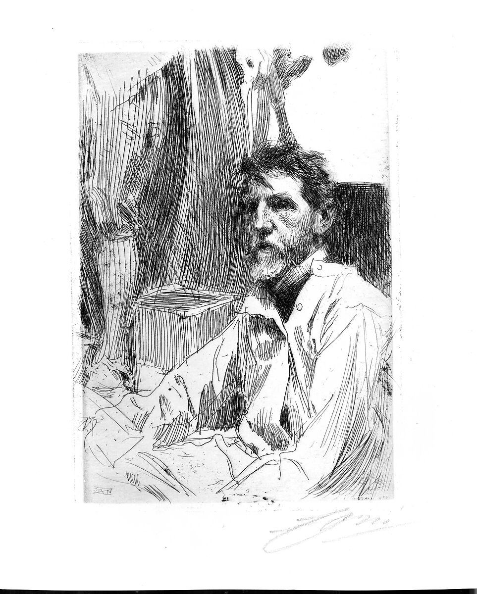Augustus Saint Gaudens, Anders Zorn (Swedish, Mora 1860–1920 Mora), Etching, second state of two