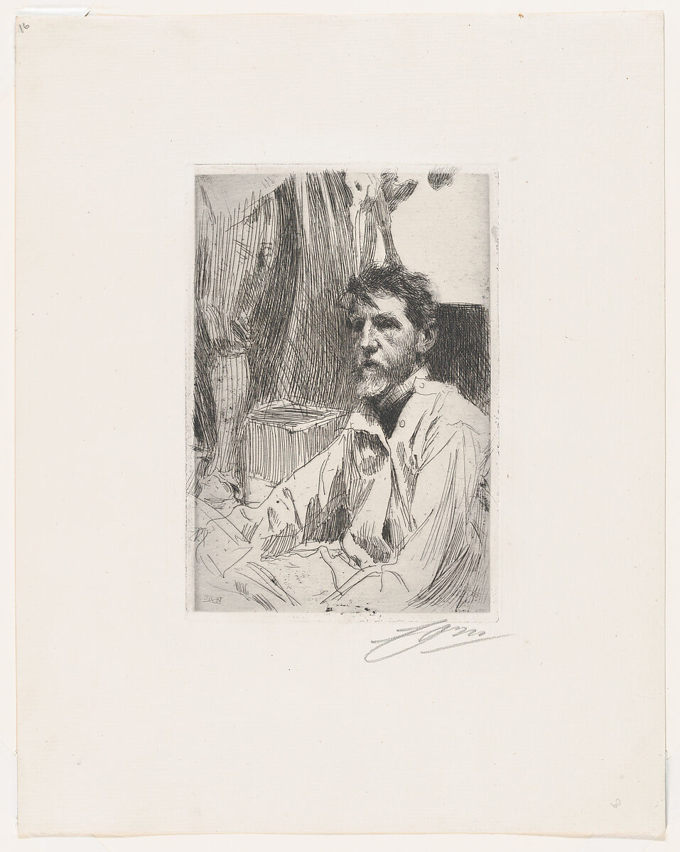 Augustus Saint Gaudens, Anders Zorn (Swedish, Mora 1860–1920 Mora), Etching, second state of two