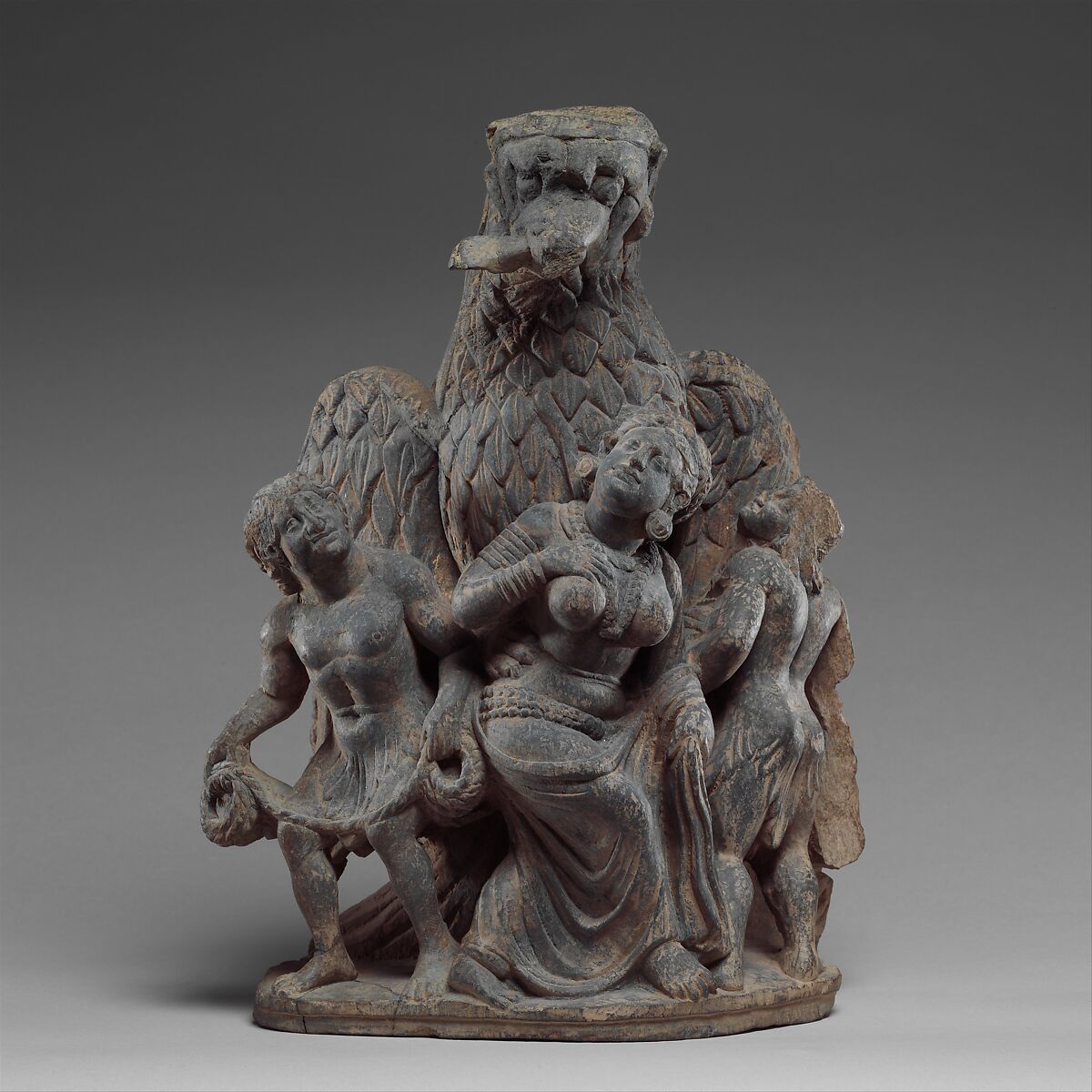 Garuda Vanquishing the Naga Clan, Schist, Pakistan (ancient region of Gandhara) 