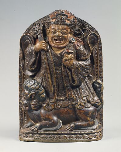 Dharmapala Standing on a Lion